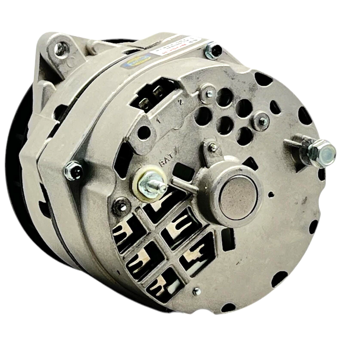OEM CHROME ALTERNATOR FOR CHEVY HOTROD 1 ONE WIRE 6 GROOVE BILLET PULLEY 110AMP