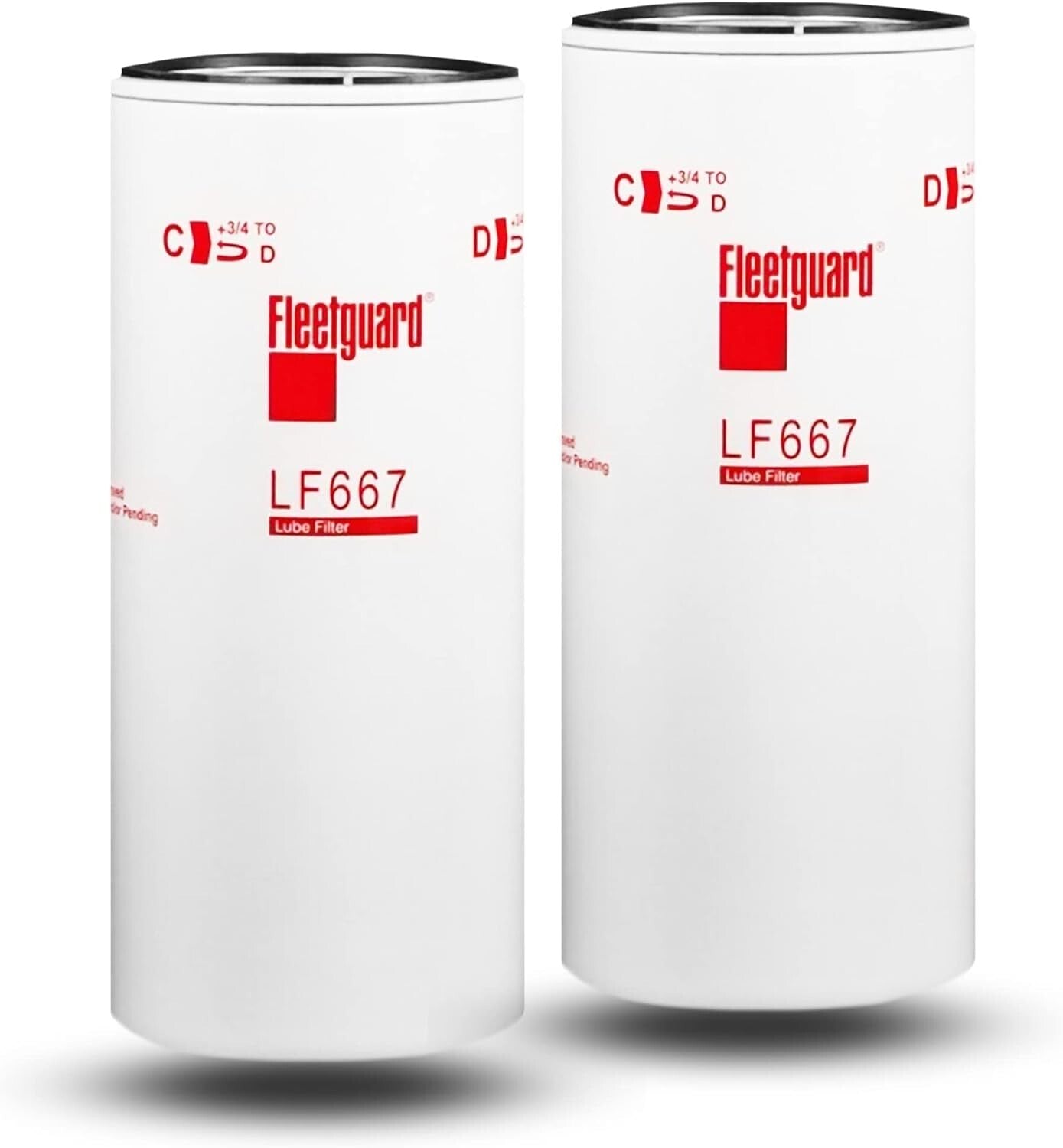 LF667 FleetGuard Oil Lube Filter (Pack of 2)