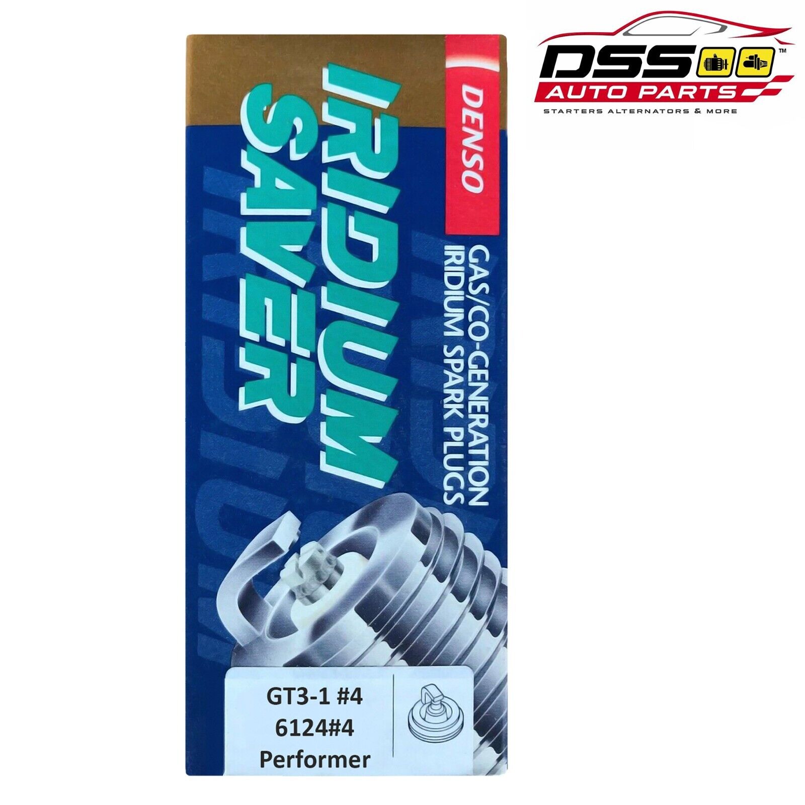 x6 - DENSO OEM 6124 GT3-1 #4 Performer Gas Generation Iridium Saver Spark Plug