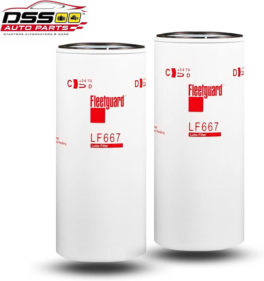 LF667 FleetGuard Oil Lube Filter (Pack of 2)