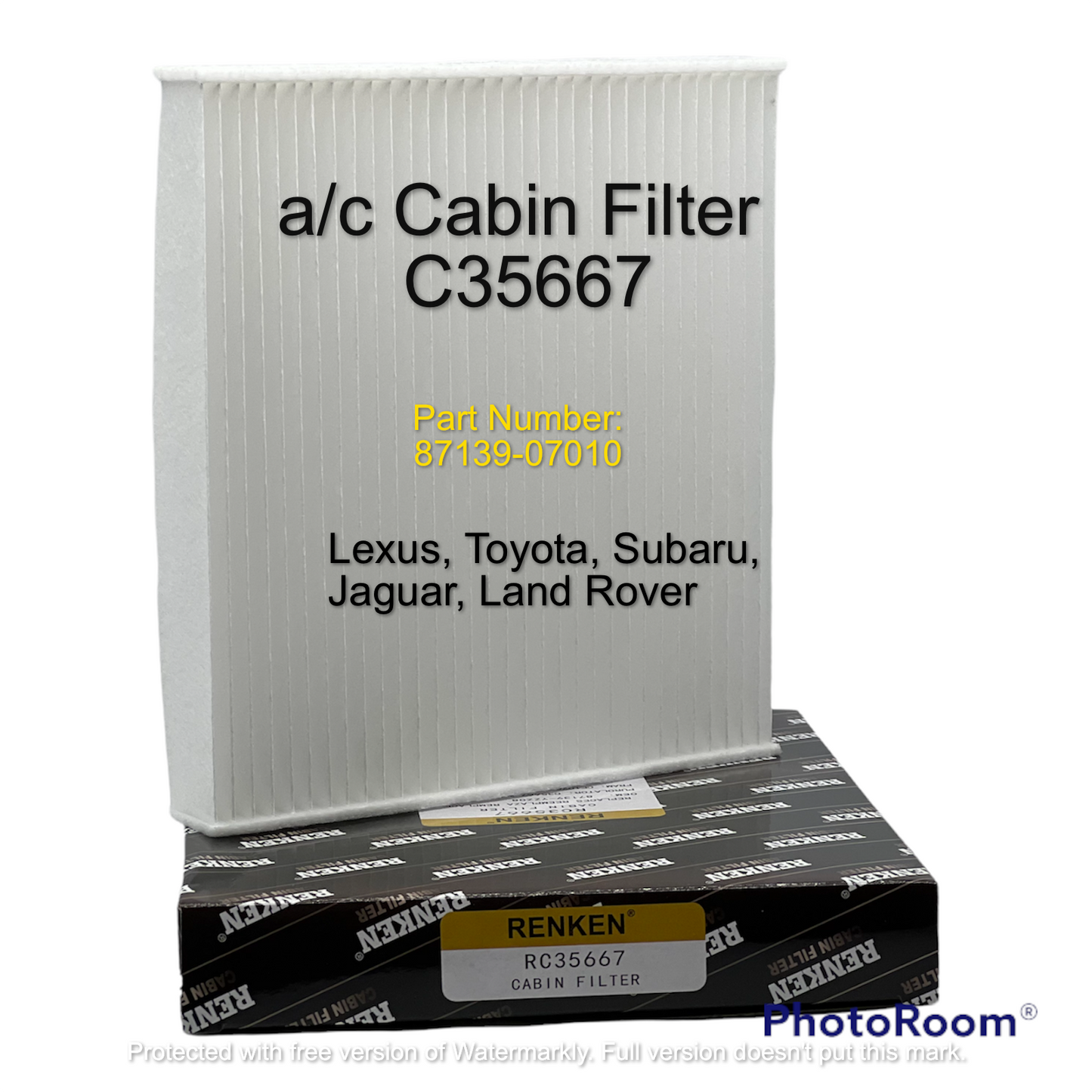 C35667 Cabin Air Filter for Camry Highlander Prius Rav4 Tundra Venza RX350 xB