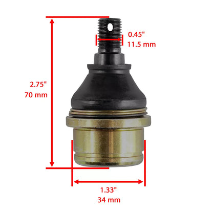 4 Upper and Lower Knuckle Ball Joint Fits Honda TRX350 Rancher 350 2000 - 2006