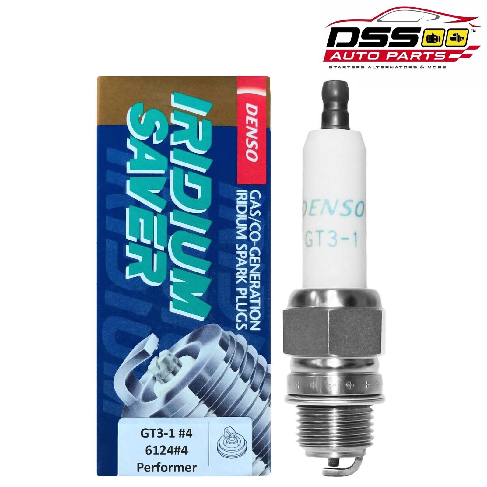x6 - DENSO OEM 6124 GT3-1 #4 Performer Gas Generation Iridium Saver Spark Plug