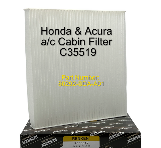 C35519 For HONDA ACURA CABIN AIR FILTER Accord Civic CRV Odyssey