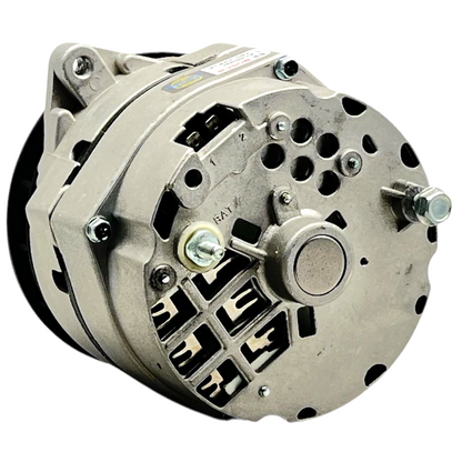 OEM CHROME ALTERNATOR FOR CHEVY HOTROD 1 ONE WIRE 6 GROOVE BILLET PULLEY 110AMP