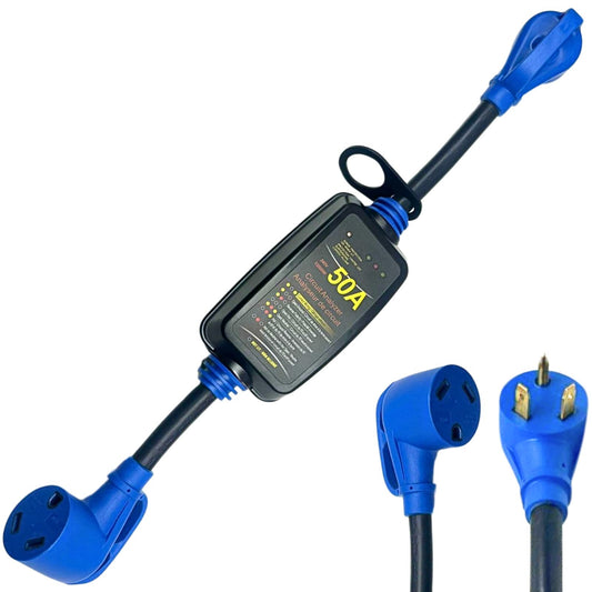240 Volt RV Surge Protector 50 Amp RV Circuit Analyzer 12000w / 5000J & LED
